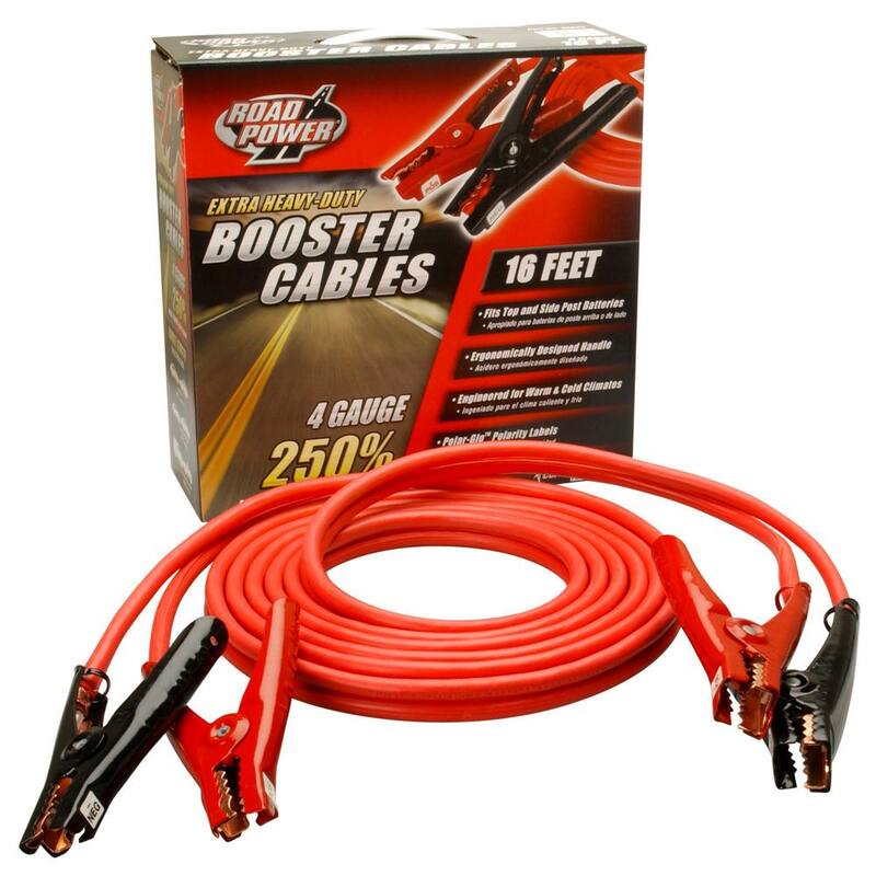 Road Power 16 ft. 4-Gauge 400 Amp Red Booster Cables - 86660104
