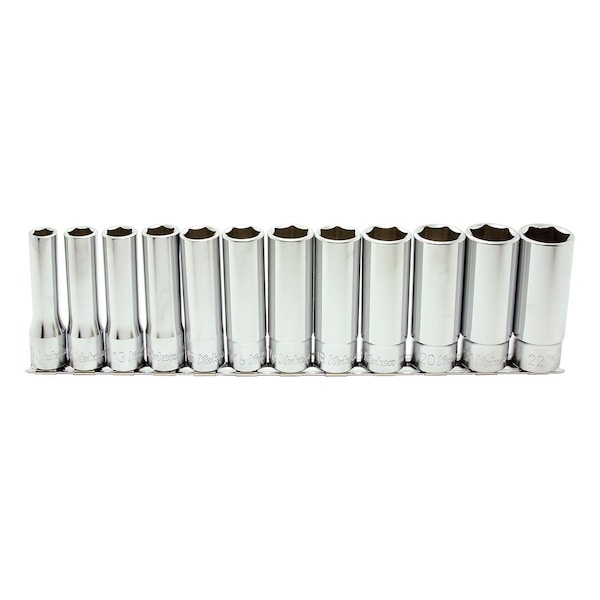 Ko-Ken Socket set 10-22mm 12 Point 300mm 10 pieces 1/2 Sq. Drive - RS4305M/10