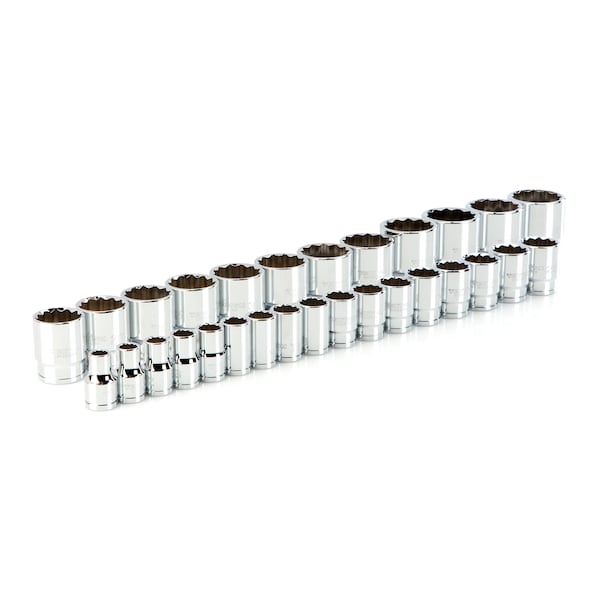 Tekton 1/2 Inch Drive 12-Point Socket Set, 29-Piece (10-38 mm) - SHD92012