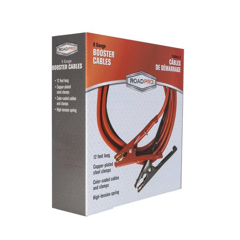 RoadPro 8 Gauge Booster Cables - RP04851
