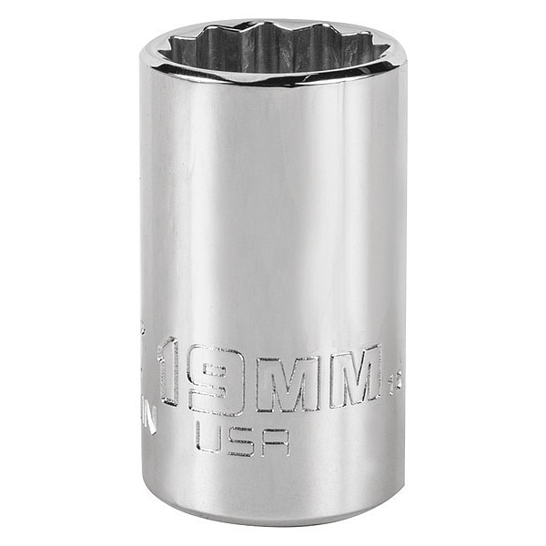 Proto 1/2 in Drive, 19mm Triple Square Metric Socket, 12 Points - J5419MN
