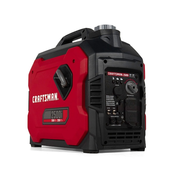 Craftsman Portable and Inverter Generator, Gasoline, 2,200 W Rated, 2,500 W Surge, Recoil Start, 120V AC - C001025