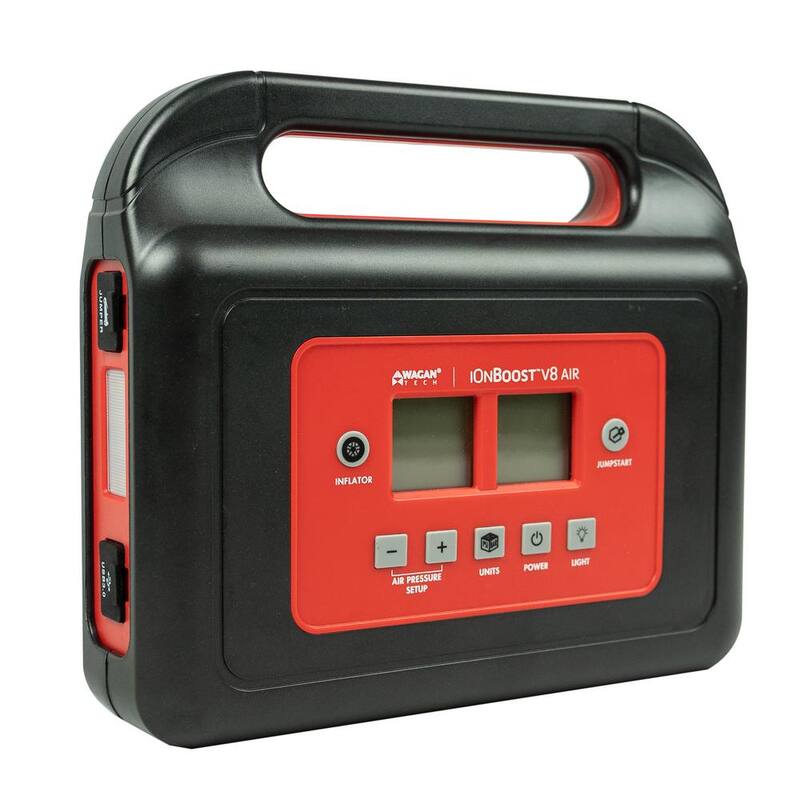 Wagan Tech iOnBoost V8 Air 600 Peak Amp Jump Starter with 120 PSI Air Compressor - EL7526