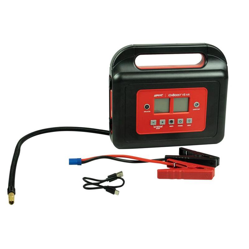 Wagan Tech iOnBoost V8 Air 600 Peak Amp Jump Starter with 120 PSI Air Compressor - EL7526