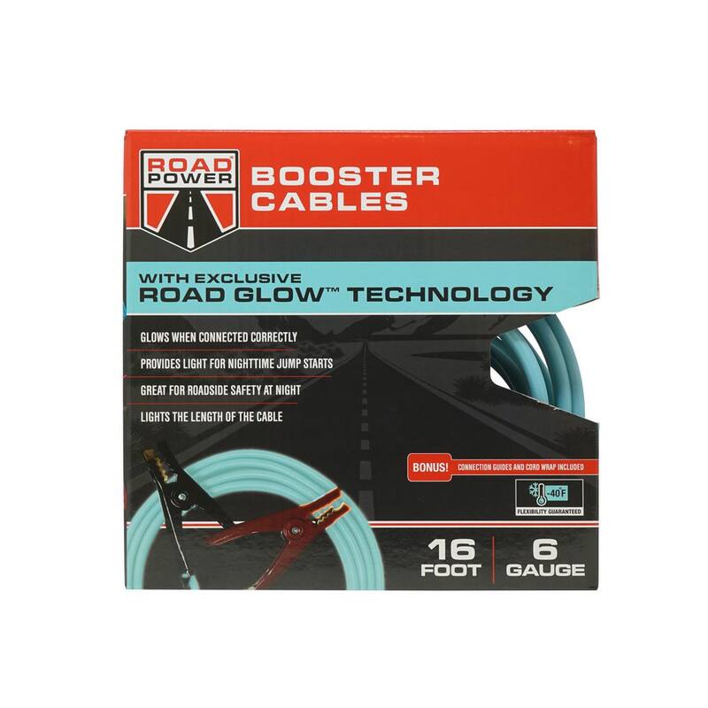 Road Power 16 ft. 6-Gauge 180 Amp Blue Booster Cables - 84696616