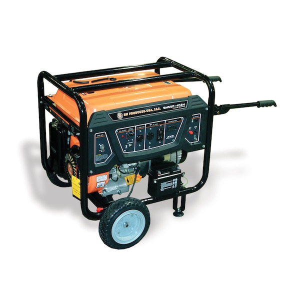 Bn Products Usa Portable Generator, Gasoline, 5,000 W Rated, 5,500 W Surge, Electric Start, 120/240V AC/12V DC - BNG5000