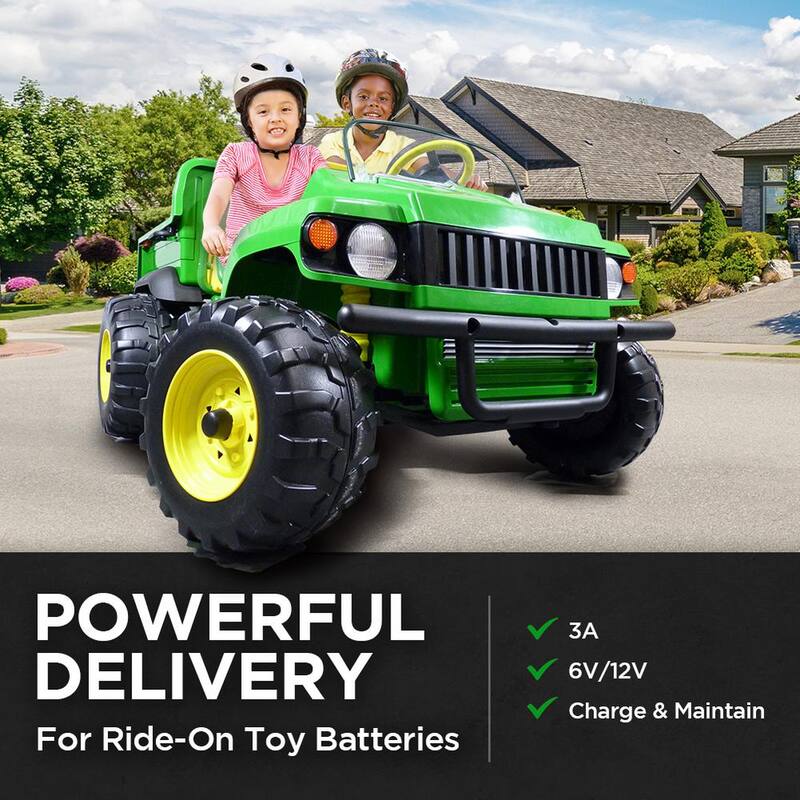 Schumacher Electric Charge ‘n Ride 6-Volt/12-Volt 3-Amp Universal Battery Charger for Ride-on Toys – Fully Automatic - CR1