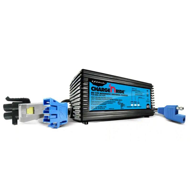 Schumacher Electric Charge ‘n Ride 6-Volt/12-Volt 3-Amp Universal Battery Charger for Ride-on Toys – Fully Automatic - CR1