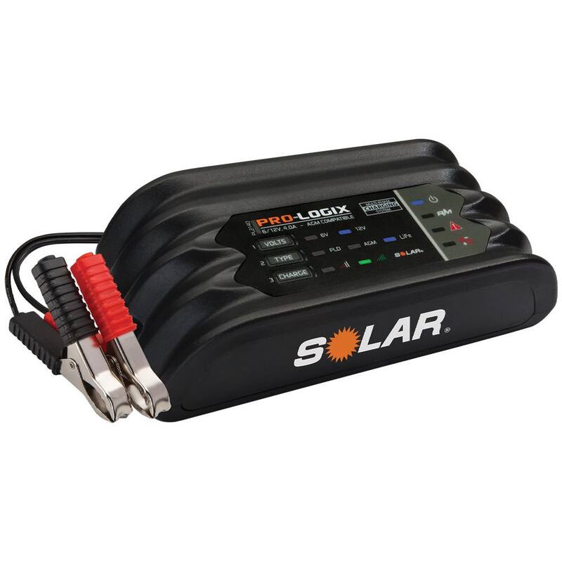 CLORE AUTOMOTIVE 6/12-Volt 4 Amp Intelligent Battery Charger, Battery Maintainer with Power Recovery Mode - PL2140