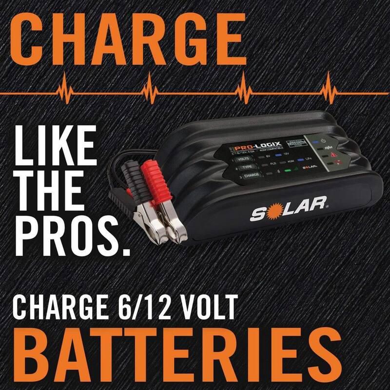 CLORE AUTOMOTIVE 6/12-Volt 4 Amp Intelligent Battery Charger, Battery Maintainer with Power Recovery Mode - PL2140