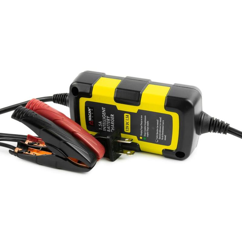 Wagan Tech 12-Volt 1.5 Amp Intelligent Battery Charger, Battery Maintainer - EL7402