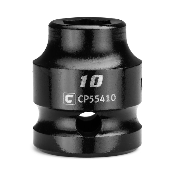 Capri Tools 1/2 in Drive 10 mm 6-Point Metric Stubby Impact Socket - CP55410
