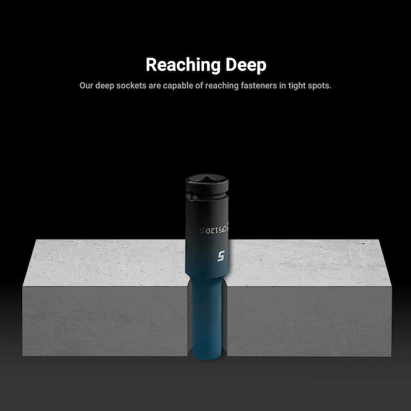 Capri Tools 1/4 in Drive 10 mm 6-Point Metric Deep Impact Socket - CP51210