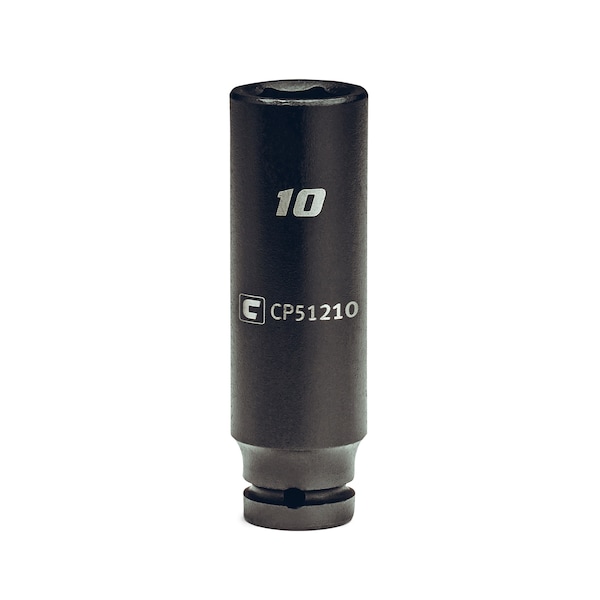 Capri Tools 1/4 in Drive 10 mm 6-Point Metric Deep Impact Socket - CP51210