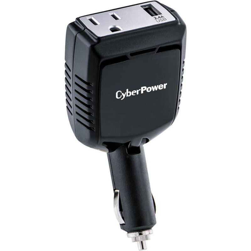 CyberPower 12-Volt Inverter with 1 AC Outlet and 1 USB Port - CPS160PURC1