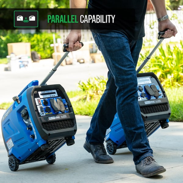 Duromax Portable and Inverter Generator, Gasoline/Liquid Propane, 1,800 W/1,700 W Rated, Recoil Start - XP2300iH