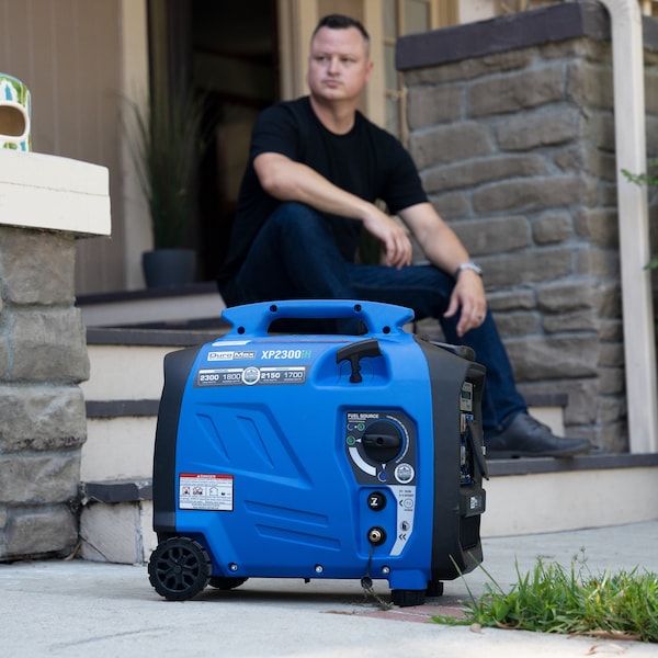 Duromax Portable and Inverter Generator, Gasoline/Liquid Propane, 1,800 W/1,700 W Rated, Recoil Start - XP2300iH