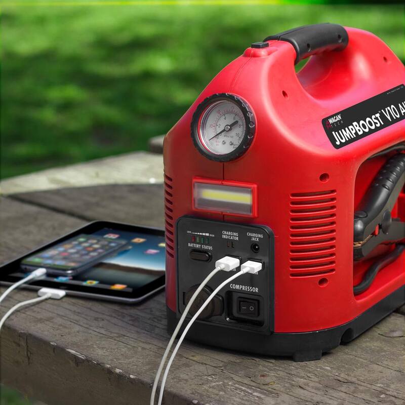 Wagan Tech JumpBoost V10 Air 1200 Peak Amp Jump Starter with 150 PSI Air Compressor - 7556