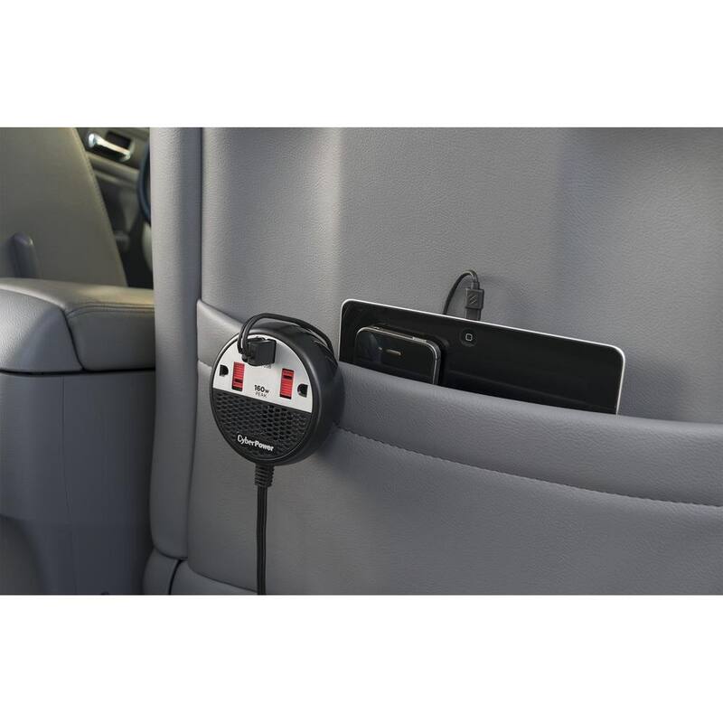 CyberPower 12-Volt Inverter with 2 AC Outlets and 2 USB Ports - CPS160PPB2U