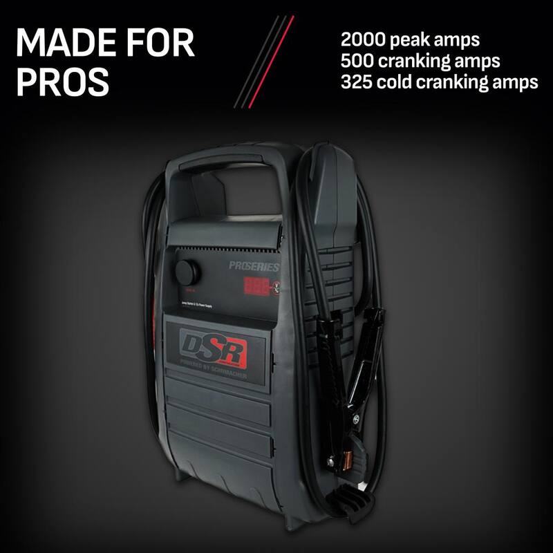 Schumacher Electric DSR Professional Grade Automotive 2000 Peak Amp 12-Volt Jump Starter and Portable Power Station - DSR168