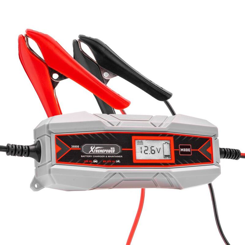 Stark 6/12-Volt 4 Amp 8-Stages Full Automatic Battery Charger Engine Starter - 26808