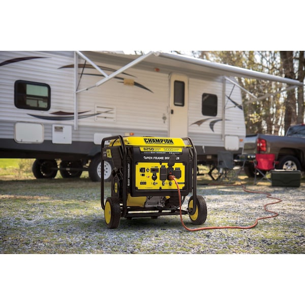 Champion Power Equipment Portable Open Frame Inverter Generator, CO Shield, 6250 Watt, EPA Certified and CARB Compliant - 100519