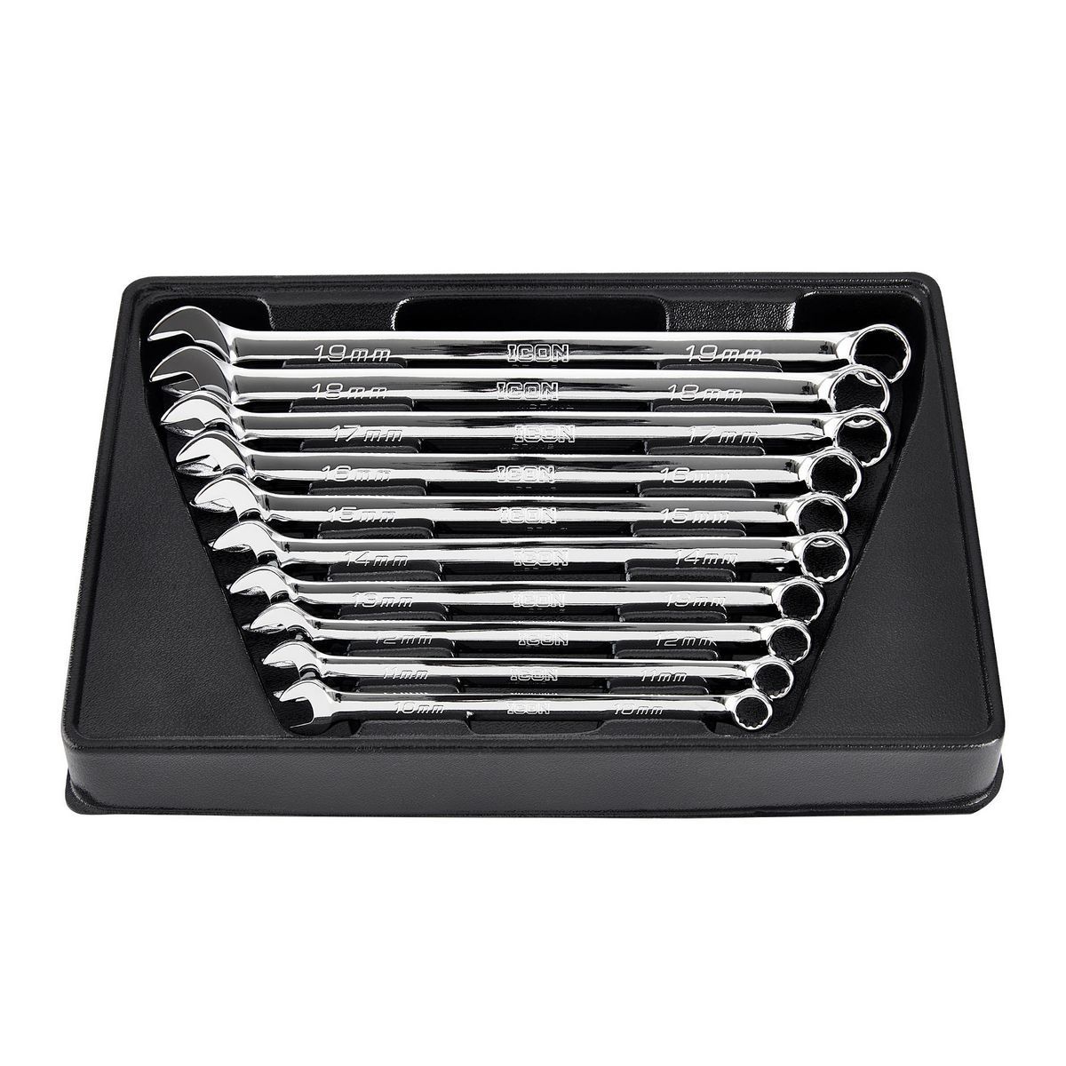 Juego de llaves combinadas métricas largo profesional Icon, de 10 piezas - 56611