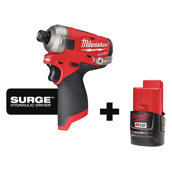 Milwaukee Tool Cordless Impact Driver, 1/4" Drive, 12V - 2551-20, 48-11-2420