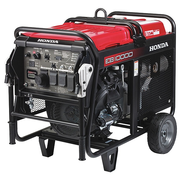 Honda Portable Generator, Gasoline, 9,000 W Rated, 10,000 W Surge, Electric Start, 120/240V AC - EB10000AN
