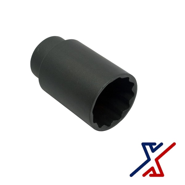 X1 Tools 36 mm. x 1/2 Drive, 12 Point Deep Impact Socket, Spindle Axle Nut 1 Socket by X1 Tools - X1E-HAN-SOC-DEE-1236x1