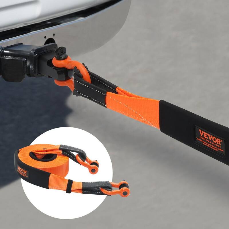 VEVOR 30 in. Recovery Tow Rope 36000lbs. Heavy-Duty Off Road Snatch Strap Extreme Duty Energy Snatch Strap for Jeep Truck ATV - DZNL3IN30FTC2VVOJV0