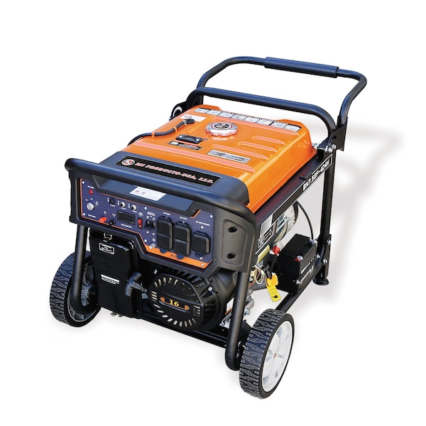 Bn Products Usa Portable Generator, Gasoline, 7,500 W Rated, 8,000 W Surge, Electric, Recoil Start, 31.25/20/8.3 A - BNG7500-D4