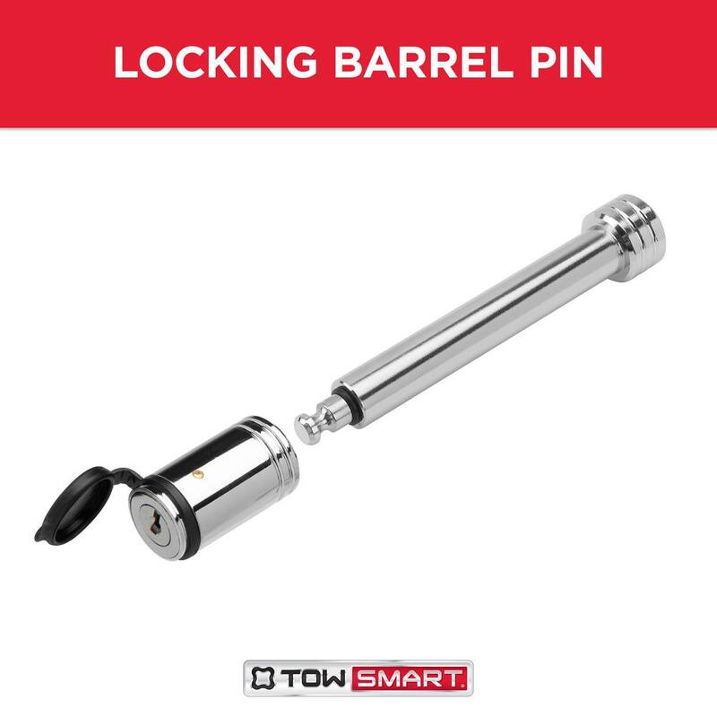 TowSmart Class 5 5/8 in. Barrel Style Receiver Lock 4 in. Span fits 2 in., 2-1/2 in. and 3 in. Receivers - 7279