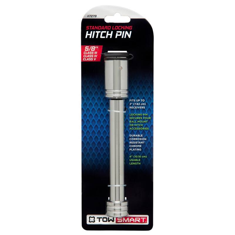 TowSmart Class 5 5/8 in. Barrel Style Receiver Lock 4 in. Span fits 2 in., 2-1/2 in. and 3 in. Receivers - 7279