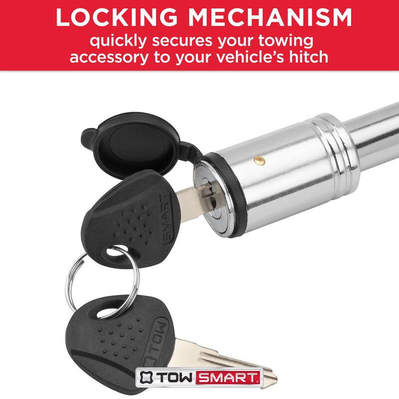 TowSmart Class 5 5/8 in. Barrel Style Receiver Lock 4 in. Span fits 2 in., 2-1/2 in. and 3 in. Receivers - 7279