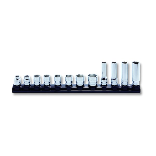 Ko-Ken Socket set 8-19mm 6 Point 300mm Z-series 12 pieces 3/8 Sq. Drive - RS3X00MZ/12