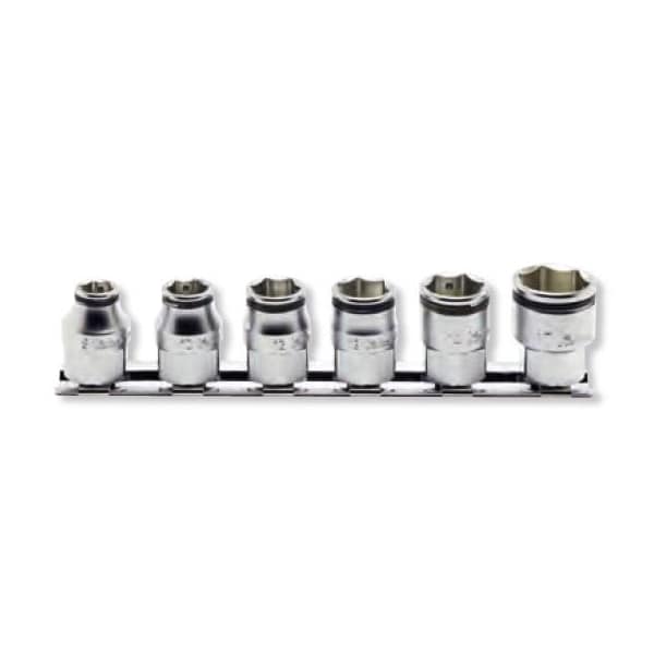 Ko-Ken Socket set 8mm-17mm Nut Grip 150mm 6 pieces 3/8 Sq. Drive - RS3450MH/6