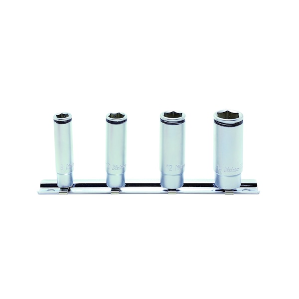 Ko-Ken Socket set 8-14mm Nut Grip 150mm 4 pieces 1/4 Sq. Drive - RS2350M/4