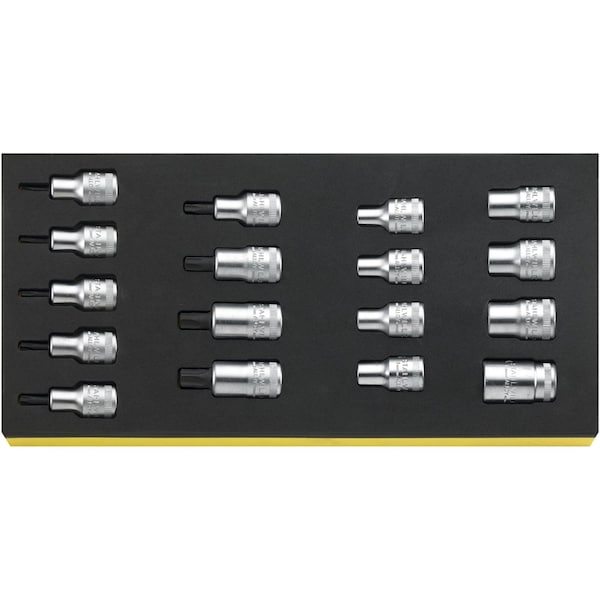 Stahlwille Tools Sockets i.TCS inlay No.TCS 50TX/54TX/17 1/3-tray17-pcs. - 96838763