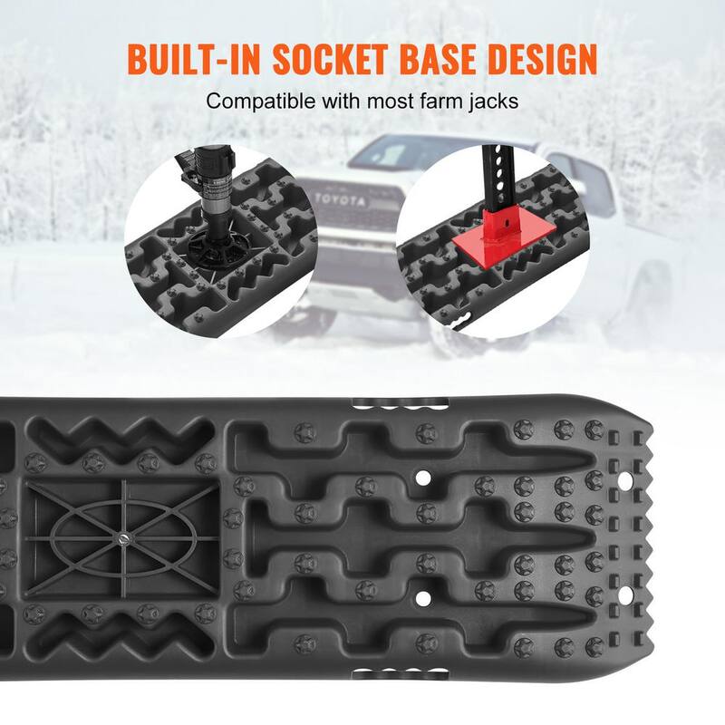 VEVOR 10T Traction Boards with PP Material Recovery Boards for Off-road Vehicles/Cars/Pickups/SUVs/RVs Pair Tire Traction Mats - QCTKBZBS2JZZYHDQZV0