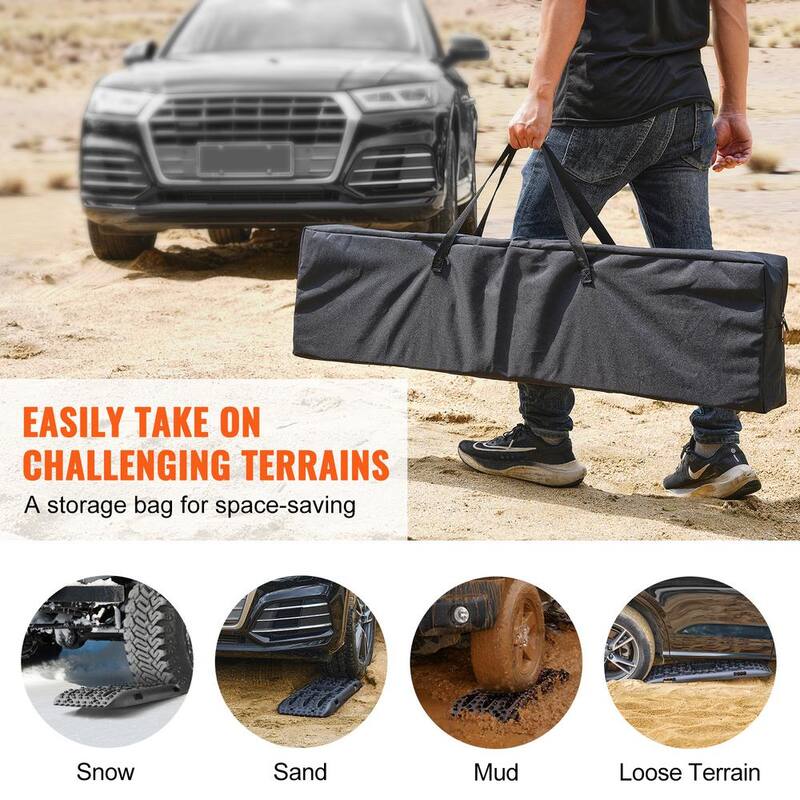 VEVOR 10T Traction Boards with PP Material Recovery Boards for Off-road Vehicles/Cars/Pickups/SUVs/RVs Pair Tire Traction Mats - QCTKBZBS2JZZYHDQZV0