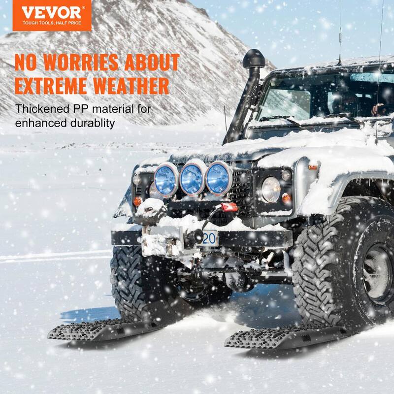 VEVOR 10T Traction Boards with PP Material Recovery Boards for Off-road Vehicles/Cars/Pickups/SUVs/RVs Pair Tire Traction Mats - QCTKBZBS2JZZYHDQZV0