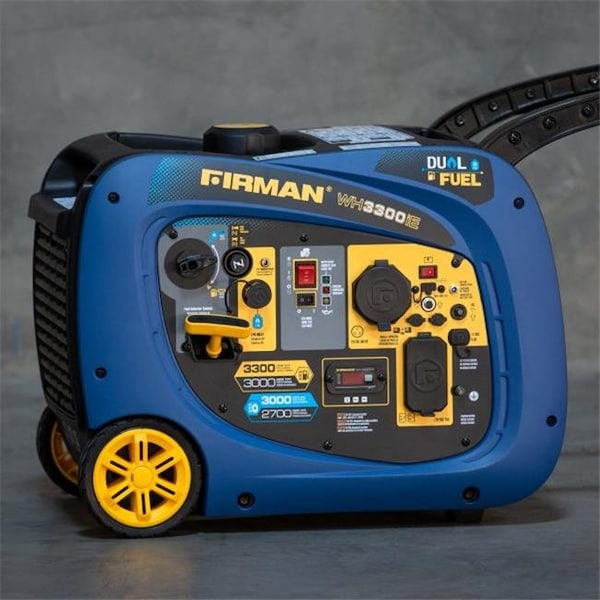 Firman Portable and Inverter Generator, Gasoline/Liquid Propane, 3,000 W/2,700 W Rated, 30/20/8.3/2.1 A - FIR-WH03042