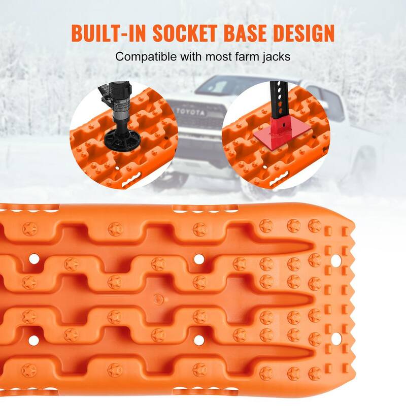 VEVOR 10 T Traction Boards with PP Material Recovery Boards for Off-road Vehicles/Cars/RVs Pair Tire Traction Mat - QCTKBZBS2JZDKR8OUV0