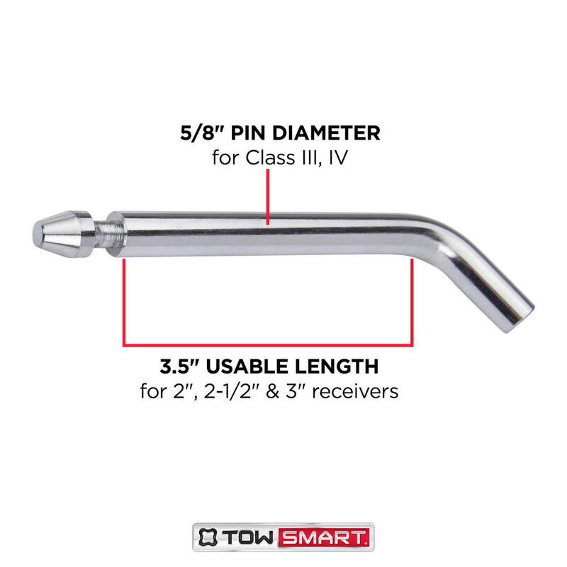 TowSmart 3.5 in. Receiver Lock - Fits 5/8 in. Pin - 1276