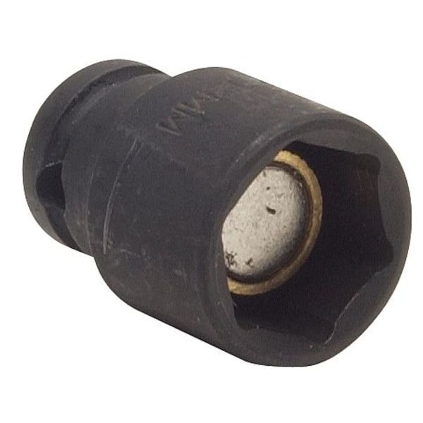 Westward 1/4 in Drive Impact Socket 13 mm Size 6 pt Standard Depth, Black Oxide - 4LYL4