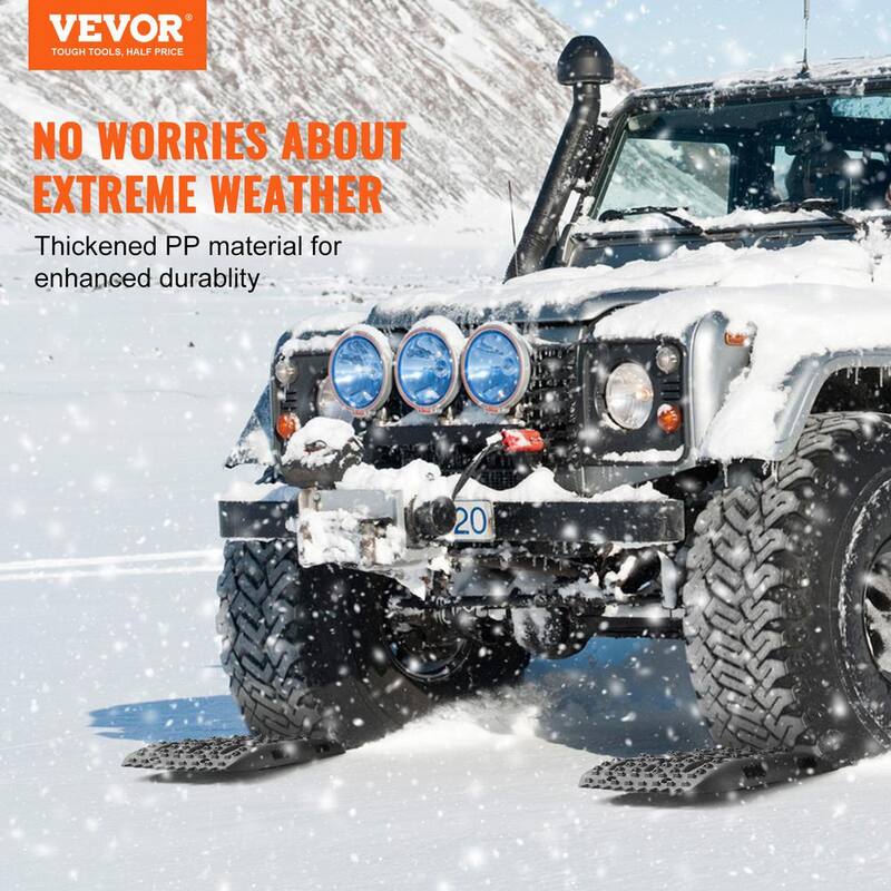 VEVOR 10 TON Traction Boards with PP Material, Recovery Boards for Off-road Vehicles/Cars/Pickups/SUVs/RVs, Pair Tire Mats - QCTKBZBS2JZDELTQAV0