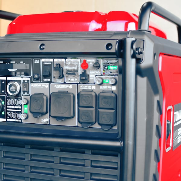 Tomahawk Power Portable and Inverter Generator, Gasoline, 9,000 W Rated, 10,500 W Surge, 120/240V AC, 50/30/20 A - TG9000i