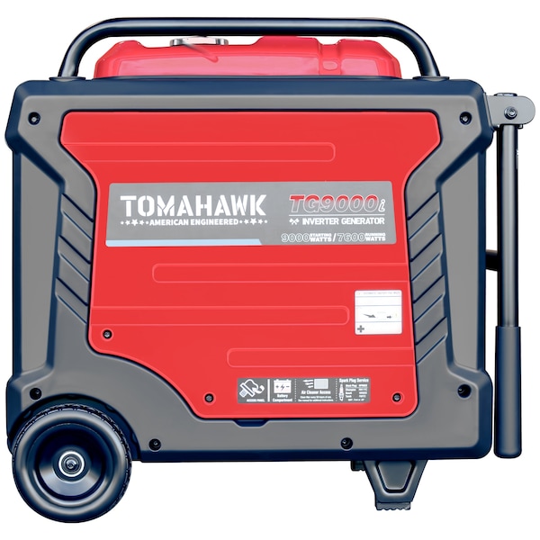 Tomahawk Power Portable and Inverter Generator, Gasoline, 9,000 W Rated, 10,500 W Surge, 120/240V AC, 50/30/20 A - TG9000i