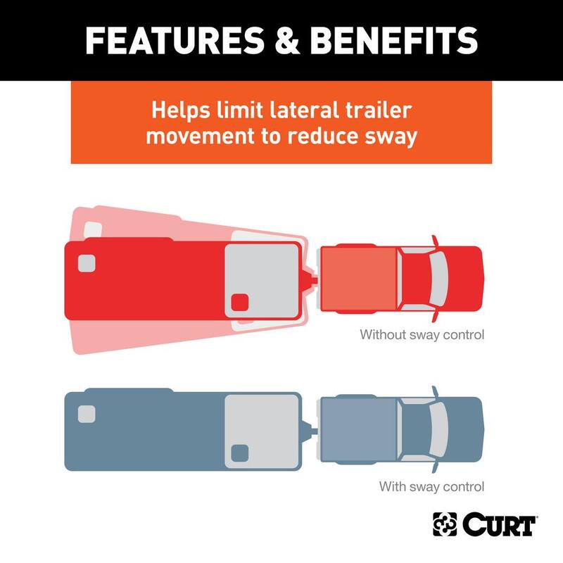 CURT MV Round Bar Weight Distribution Hitch Kit, 2in., Universal (10K - 14K lbs., 31-3/16 in. Bars) - 17063